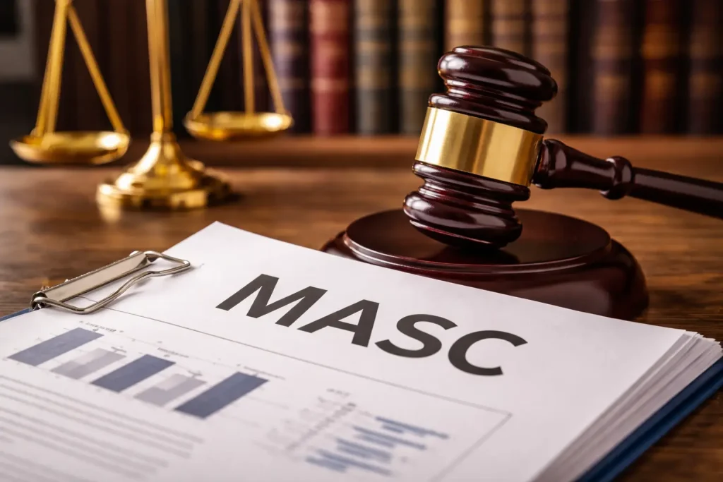 Mazo judicial y documentos sobre MASC como requisito previo para demandar